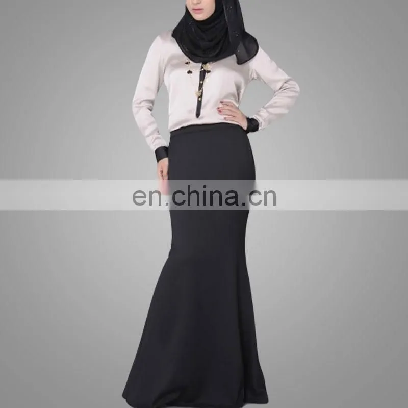 Simple Baju Skirt Hijab Jubah Party Muslimah Wearing Slim Ladies Maxi Islamic Dress Baju Dresses Malayu Long Maxi Skirts