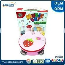 Most popular children lovely wooden tambourine musical instrument