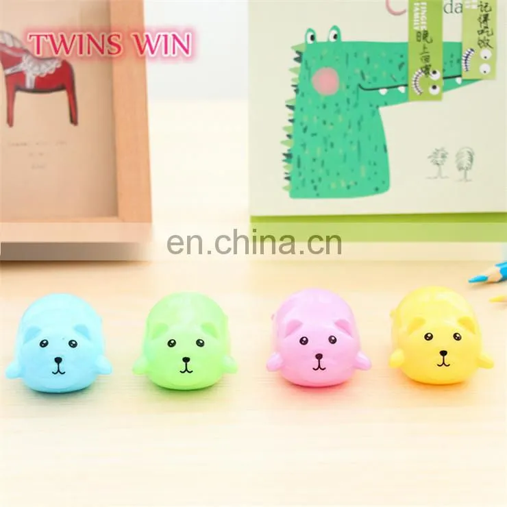 2018 cute korean stationery candy color bear plastic pencil sharpener for school students kids manual pencil sharpener