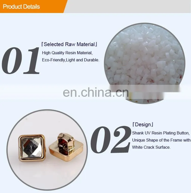 Polyester Shirt Button Popular Wholesale Uv Plating Resin Shirt Button BA60341