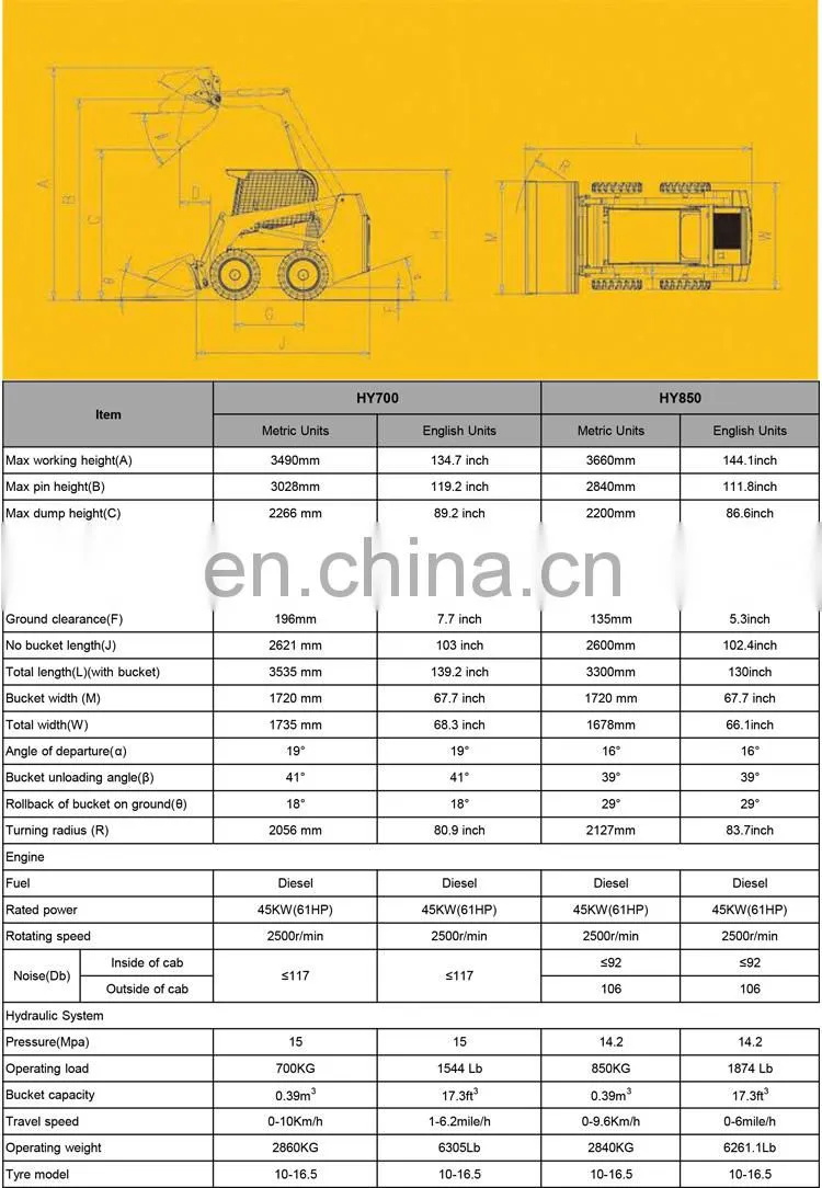 Skid steer loader Hysoon HY850