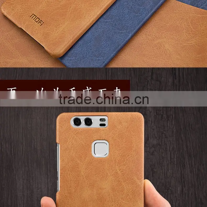 2016 New MOFi Case Housing for Huawei P9 , Mobile Handset Coque Leather Back Cover for Huawei P9