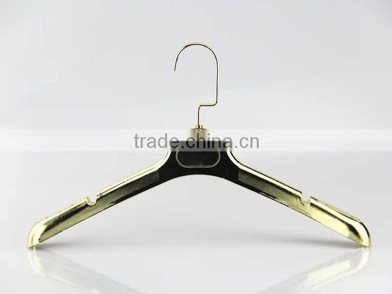 IMY-353 golden shiny dress hanger deluxe electroplating hanger