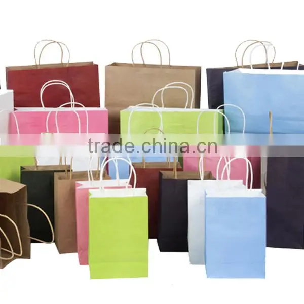 Hot sale iridescent paper bags with handles shopping paper bag