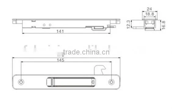 TS006A aluminium window sliding lock
