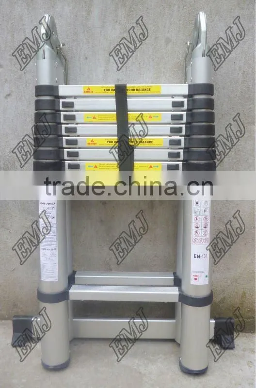 Industrial Aluminum Telescopic Ladder 5.6m=9+9=18 steps With SGS 2012 EN131