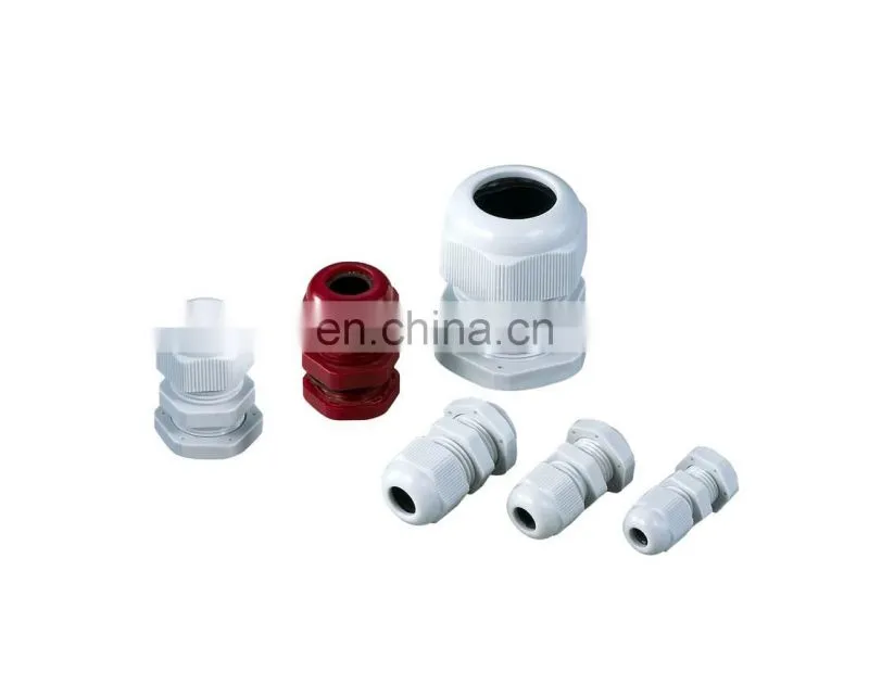 White Cable Gland Waterproof Adjustable 3-16mm Cable Connectors PG7 PG9 PG11 PG13.5 PG16 PG19 Plastic Cable Gland Joints