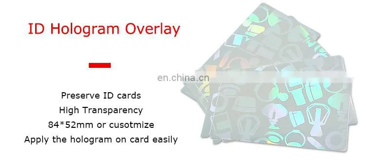 Generic Transparent Hologram ID Card Overlay