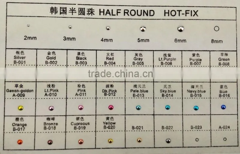 Milk Color Hot Fix Metal Rhinestuds