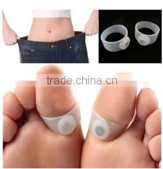 2 Pairs Slimming Silicone Foot Massage Magnetic Toe Ring For Fat Weight Loss Health