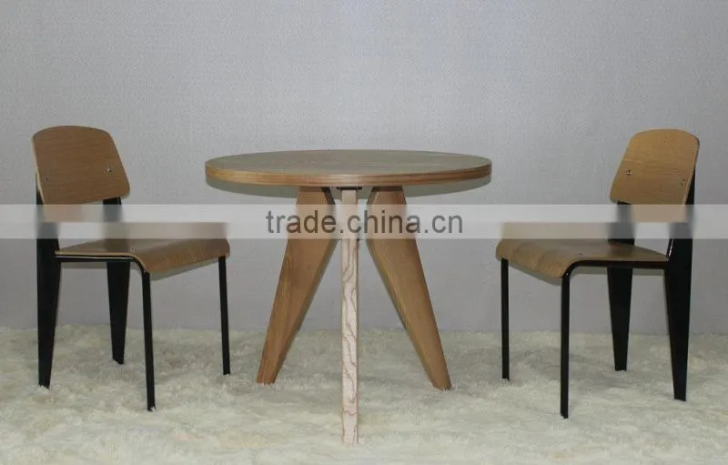 School furniture wooden jean prouve's standard chair