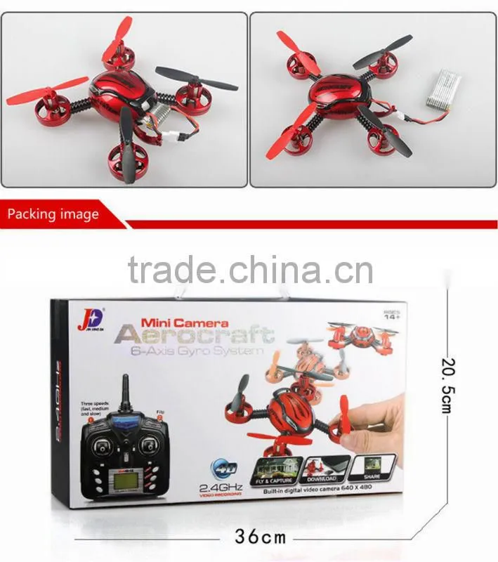 4CH 2.4G mini 4-Aexs Aerocraft With Video Camera 5 LED Lights jxd RC toys