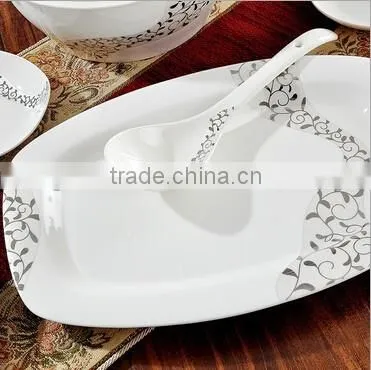 56 pcs decorative and home used western style dinner plates set