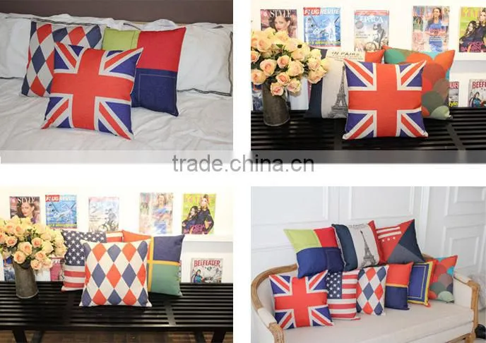 linen colmfortable printed decorated throw pillow