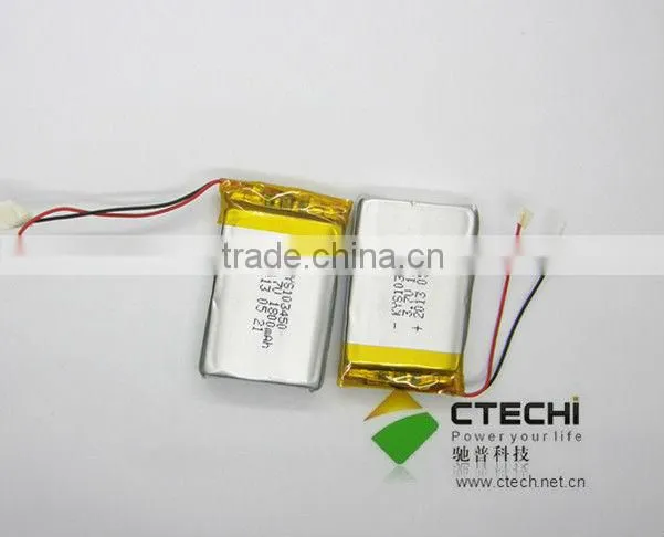 3.7v 1800mah li polymer battery 103450 li-ion prismatic battery