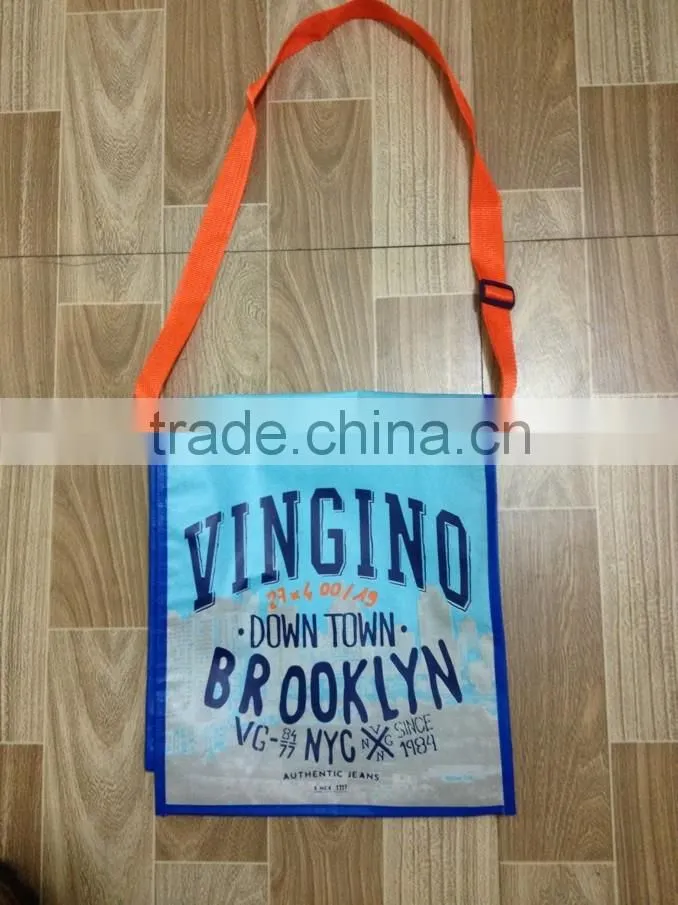 2014 kids love design pp lamination custom woven school bag