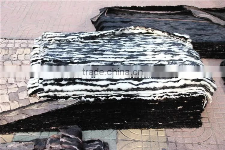 Hot Selling Fashion Stripes Real Fox Fur Plates For Garment