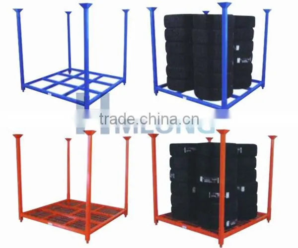 Stackable auto warehouse storage truck tire rack