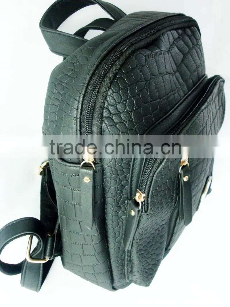 School Backpack And Fashionable Leather Bags PU Leather Backpack Bags Shoulder Bags For Unisex