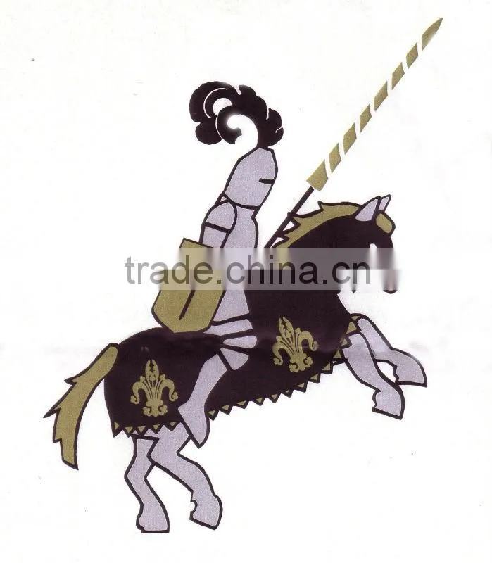 ancient handsome knight fighting wall art stickers