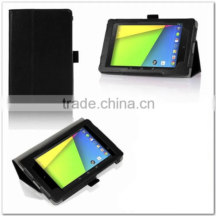Hot sell Flip stand PU Leather case for Goolge Nexus 7 II Tablet