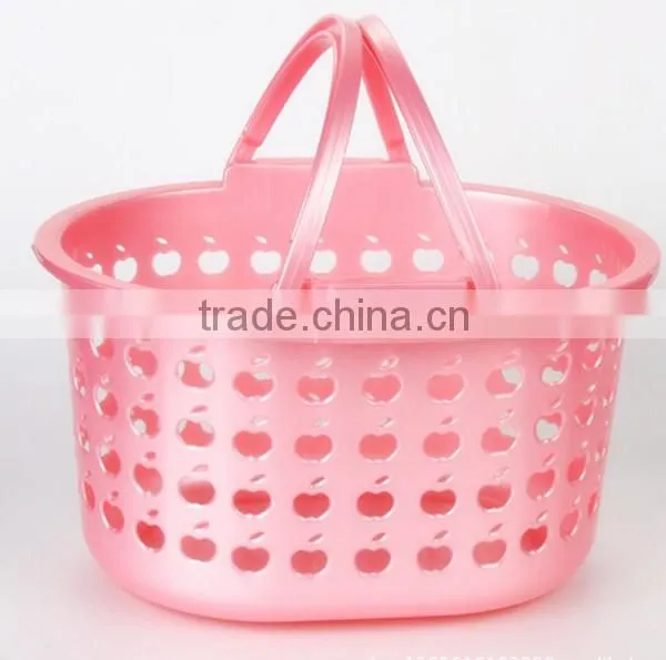Easy handle Supermarket Plastic Shopping Basket