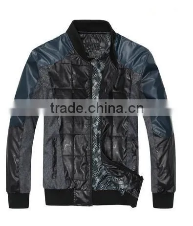 Stand Collar Plaid Jacket For Men