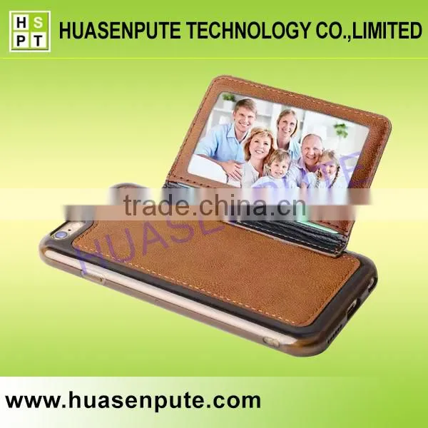 Phone Back Cover Leather Wallet Case For iPhone 6 With Card Slot