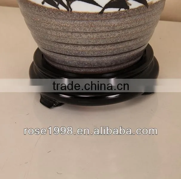 traditional ceramic lamp in coffee colour