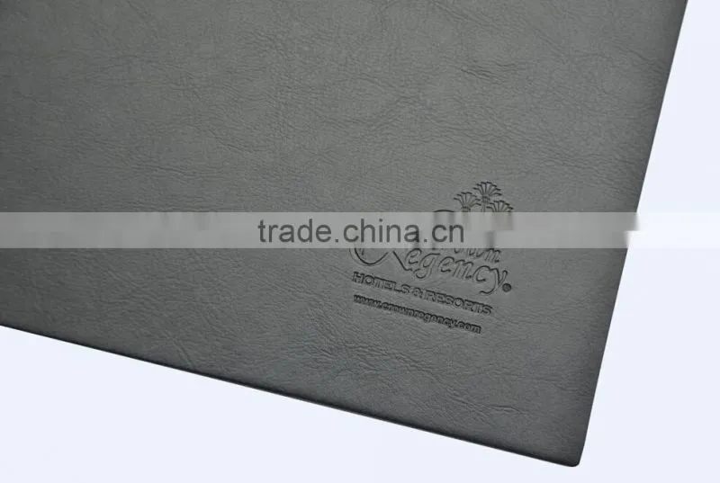 Fashion Black Tri-folding High Quality Cover Design Menu Book
