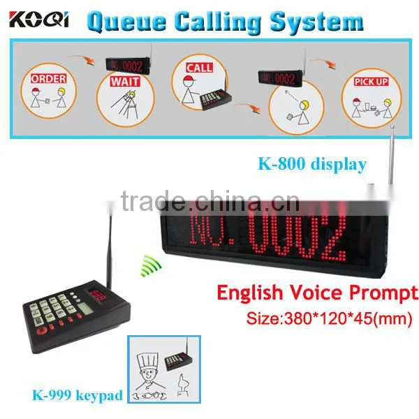 Kitchen Call Waiter System CE passed 433mhz restaurant call system digital electronic restaurant wireless sound system