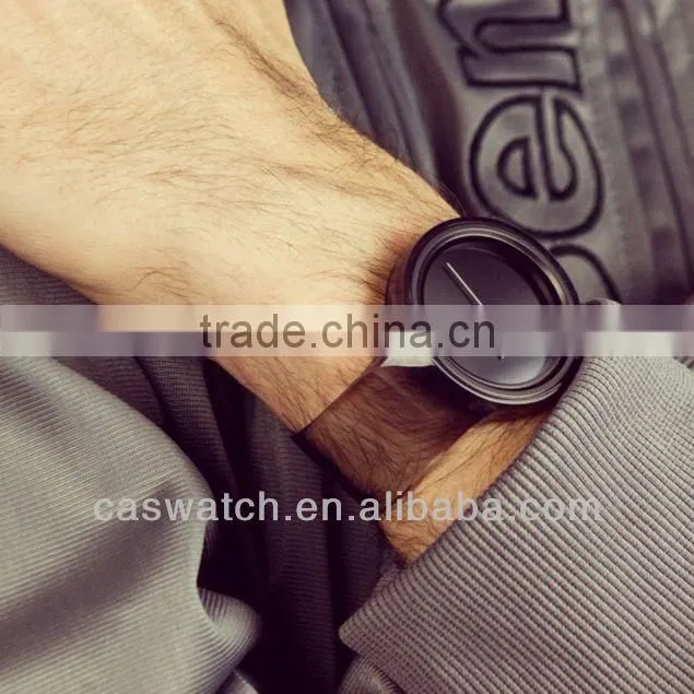 Fashion iron clear blank dial transparent plastic strap watch