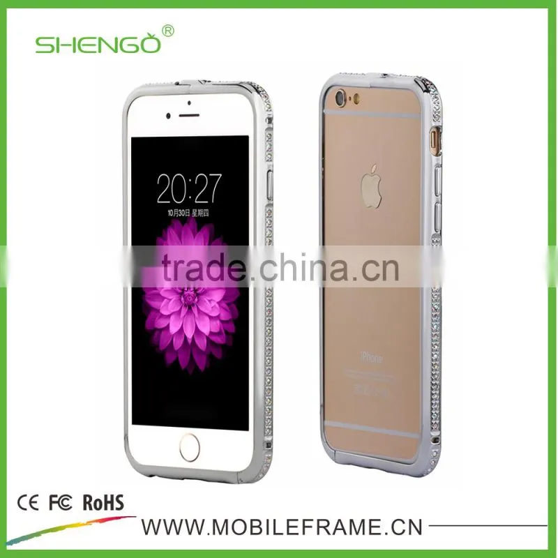 Diamond Metal Bumper Buckle Case for iPhone 6 Plus