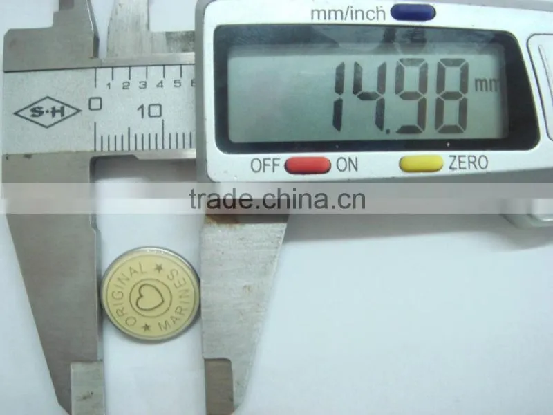15mm custom make heart metal snap button for garment