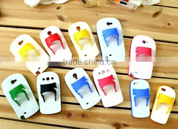 2013 Newest Slipper Style Silicone Lighter Funny Mobile Phone Cases for Sumsung note2/n7100 "11"