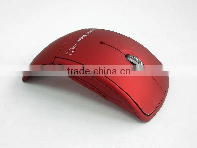 LOW MOQ Promotion Mini USB 2.4Ghz Snap-in Transceiver Optical Foldable Folding Arc Wireless Mouse for PC Laptop Computer Mice