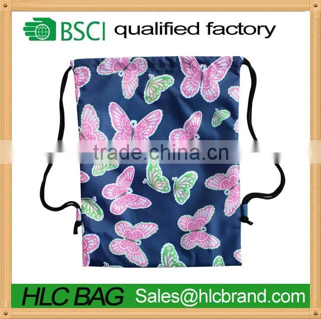 recyclable nylon polyester drawstring bag with cape HL-PB044