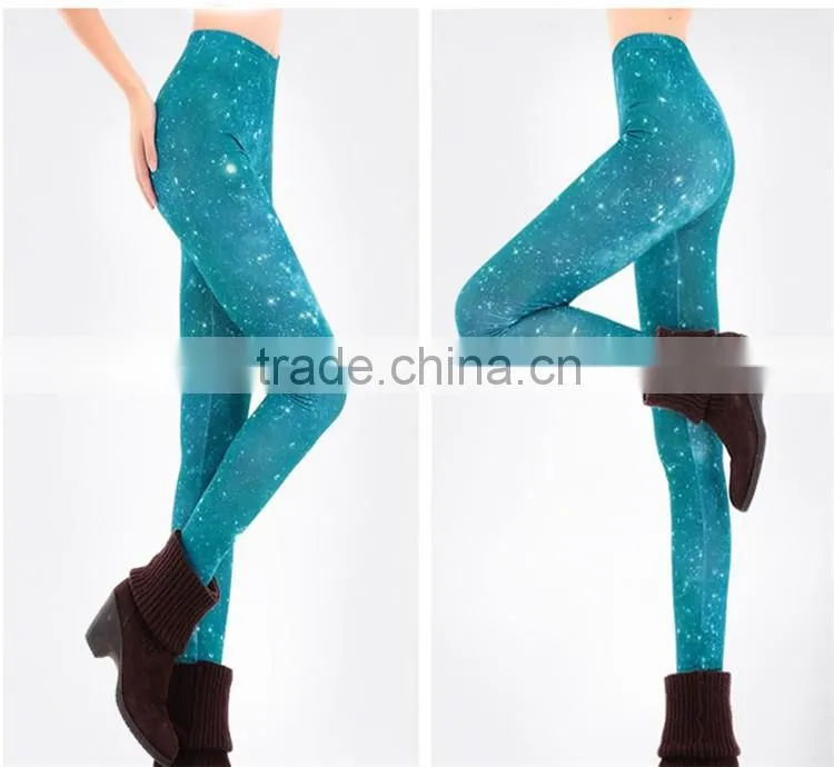Purple Nebula Aurora Space Print yoga galaxy sport leggings