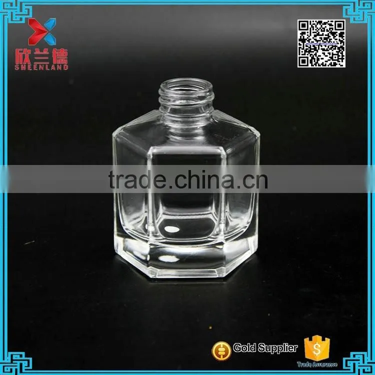 Hot selling 130ml clear glass aroma diffuser bottle with screw cap
