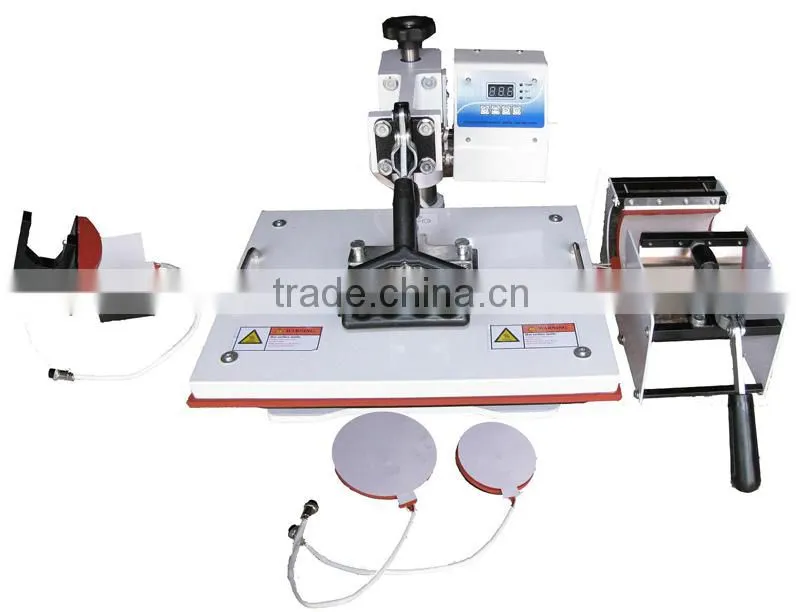5 in 1 white Heat Press Transfer Sublimination Machine t shirting printing machine