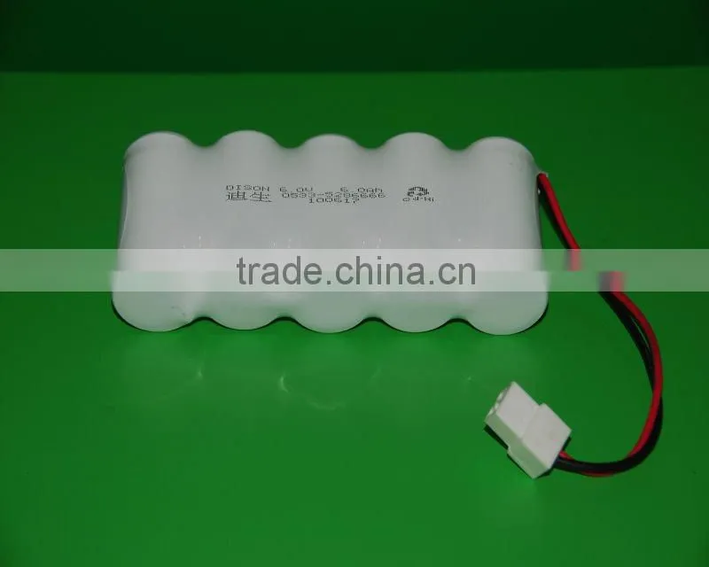 D 6v 6Ah NiCd high temperautre rechargeable battery pack