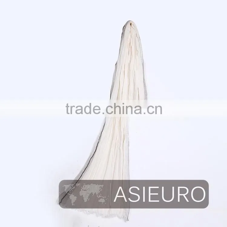 yarn dyed cotton scarf with special edges , BSCI and sedex approved