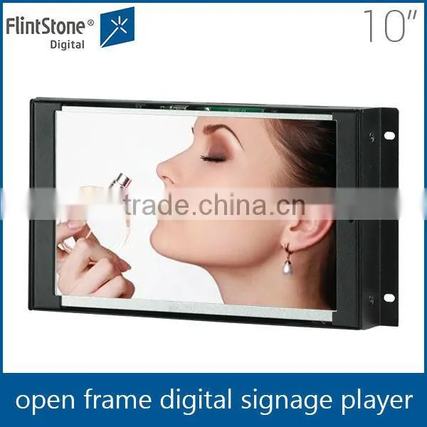 Flintstone 10 inch metal casing 1280x720 embedded led advertising screens