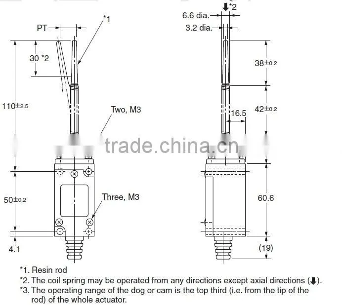 plastic rod cover Omron small safety limit switch HL 5300