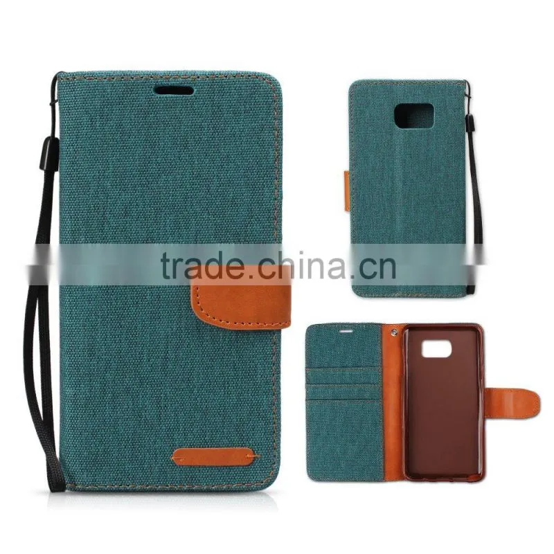 New superior quality Canvas and PU Cell Phone Wallet Case
