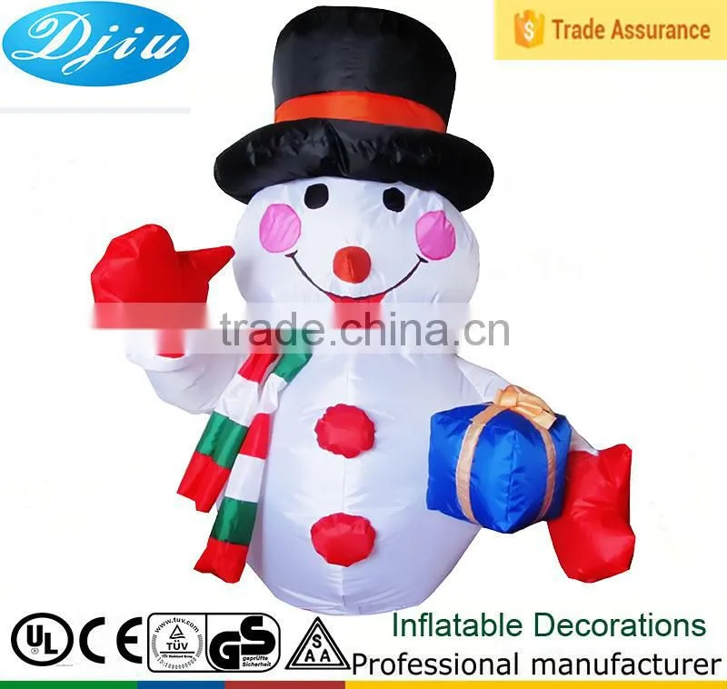Christmas Inflatable Snowman with Broom Yard Outdoor Decoration