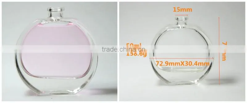 50ML manufacturer design round perfume glass bottle