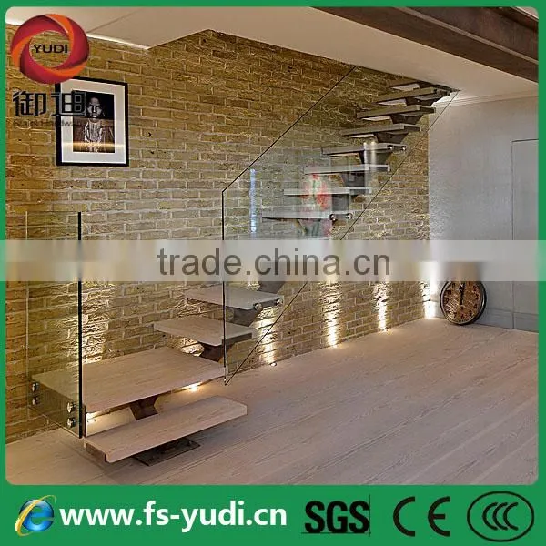 modern straight glass interior metal staircases factory