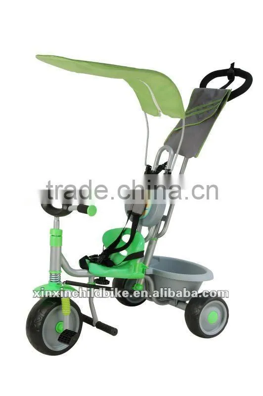 Children tricycle,Foot,Push rod,Awning