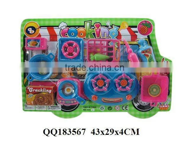 Cooking play set, plastic kitchen set toy, funny toy for kid
